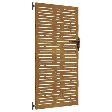 vidaXL Πόρτα Κήπου Τετράγωνη 85 x 200 εκ. από Ατσάλι Corten