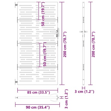 vidaXL Πόρτα Κήπου Τετράγωνη 85 x 200 εκ. από Ατσάλι Corten