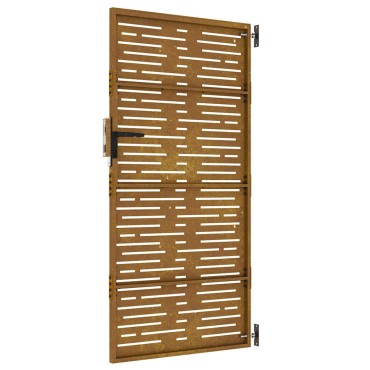 vidaXL Πόρτα Κήπου Τετράγωνη 85 x 200 εκ. από Ατσάλι Corten