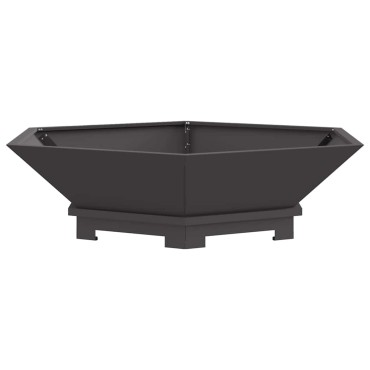 vidaXL Φωτιά Μπολ Μαύρο 100 x 100 x 28 εκ. Ατσάλι Σκληρυθέν στον Αέρα