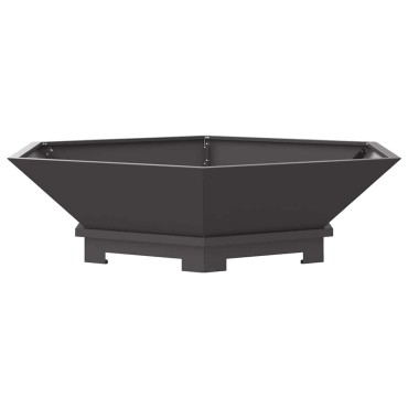 vidaXL Φωτιά Μπολ Μαύρο 100 x 100 x 28 εκ. Ατσάλι Σκληρυθέν στον Αέρα