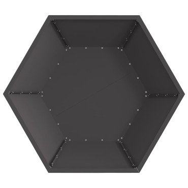 vidaXL Φωτιά Μπολ Μαύρο 100 x 100 x 28 εκ. Ατσάλι Σκληρυθέν στον Αέρα