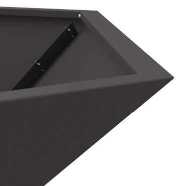 vidaXL Φωτιά Μπολ Μαύρο 100 x 100 x 28 εκ. Ατσάλι Σκληρυθέν στον Αέρα