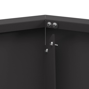 vidaXL Φωτιά Μπολ Μαύρο 100 x 100 x 28 εκ. Ατσάλι Σκληρυθέν στον Αέρα