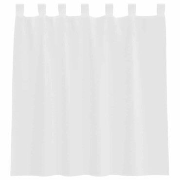vidaXL Κουρτίνες Voile με βρόχους 2 τεμάχια Λευκό 140x140cm
