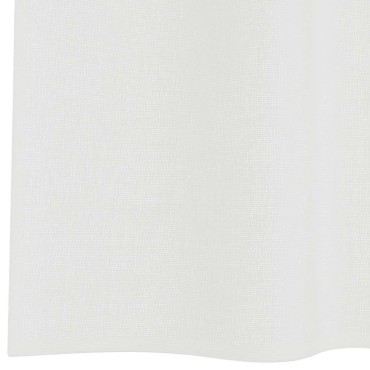 vidaXL Κουρτίνες Voile με βρόχους 2 τεμάχια Λευκό 140x140cm