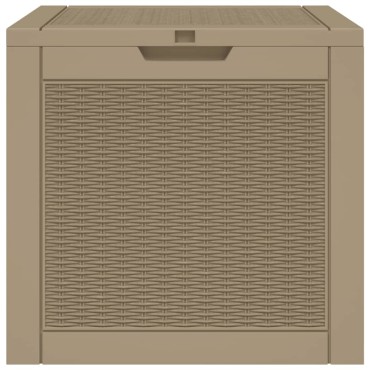vidaXL Μπαούλο Αποθήκευσης Κήπου Αν. Καφέ 55,5x43x53cm Πολυπροπυλένιο 1 τεμ.