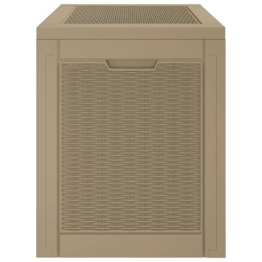 vidaXL Μπαούλο Αποθήκευσης Κήπου Αν. Καφέ 55,5x43x53cm Πολυπροπυλένιο 1 τεμ.