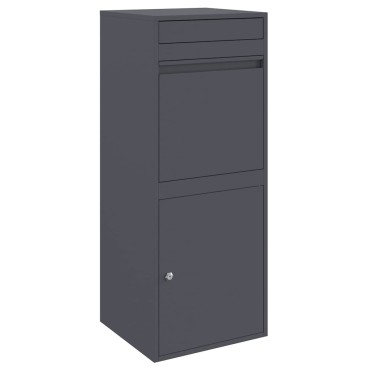 vidaXL Θυρίδα Πακέτων με αποθήκευση Ανθρακί 47,5 x 38 x 59 εκ. Ατσάλι