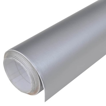 vidaXL Μεμβράνη Αυτοκινήτου Ασημί Ματ 100 x 150 εκ.