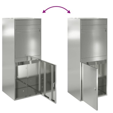 vidaXL Θυρίδα Πακέτων Ασημί 47,5 x 38 x 59 εκ. Επικαλυμμένος Χάλυβας