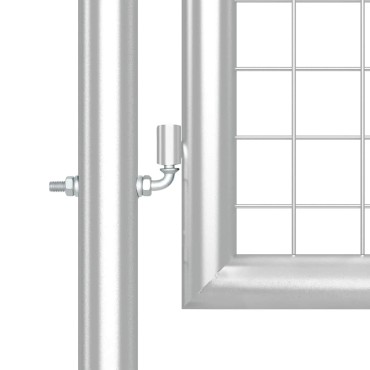 vidaXL Πόρτα Κήπου με Διχτυωτό Ασημί 500x125 εκ. από Γαλβανισμένο Ατσάλι
