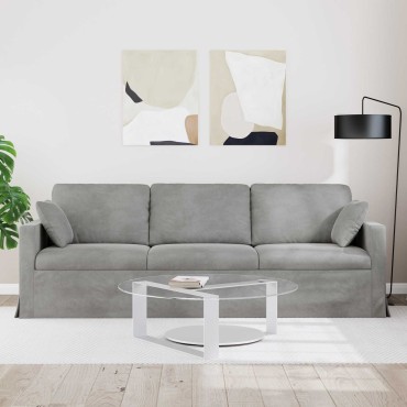 vidaXL Καναπές Ανοιχτό γκρι 228x78x80cm Βελούδο