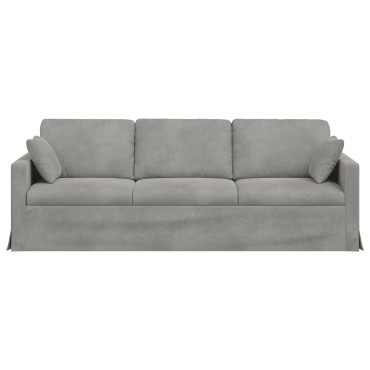 vidaXL Καναπές Ανοιχτό γκρι 228x78x80cm Βελούδο