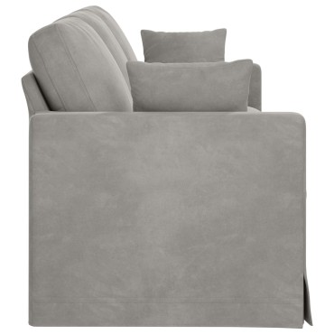 vidaXL Καναπές Ανοιχτό γκρι 228x78x80cm Βελούδο