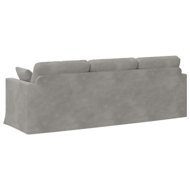 vidaXL Καναπές Ανοιχτό γκρι 228x78x80cm Βελούδο