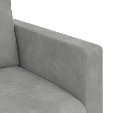 vidaXL Καναπές Ανοιχτό γκρι 228x78x80cm Βελούδο