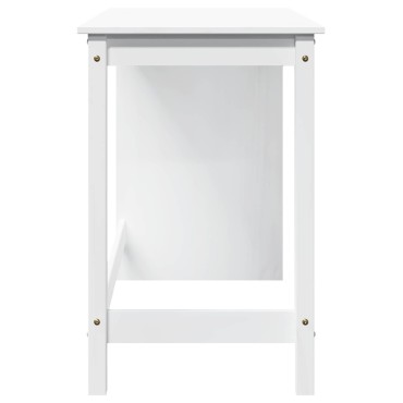 vidaXL Γραφείο Λευκό 112x50x75cm Στερεό ξύλο πεύκου 1 τεμ.