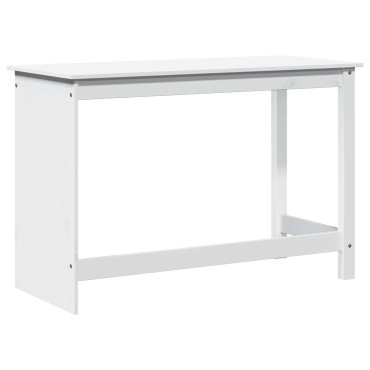 vidaXL Γραφείο Λευκό 112x50x75cm Στερεό ξύλο πεύκου 1 τεμ.