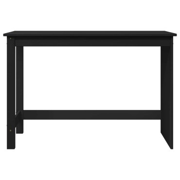 vidaXL Γραφείο Μαύρο 112x50x75cm Στερεό ξύλο πεύκου 1 τεμ.