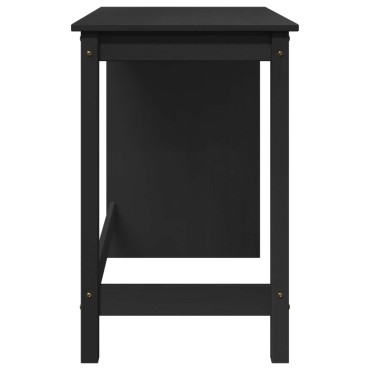 vidaXL Γραφείο Μαύρο 112x50x75cm Στερεό ξύλο πεύκου 1 τεμ.