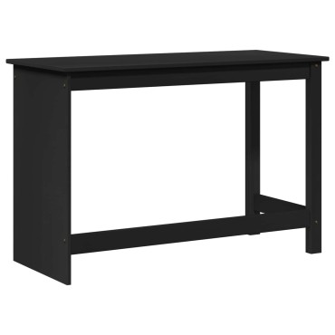 vidaXL Γραφείο Μαύρο 112x50x75cm Στερεό ξύλο πεύκου 1 τεμ.