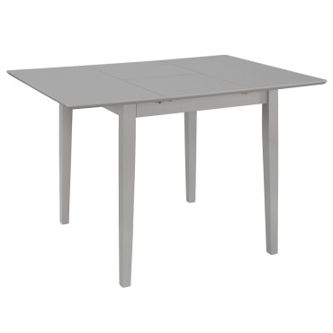 vidaXL Σετ Τραπεζαρίας 3 τεμ. Γκρι από MDF (80-120)x80x74cm
