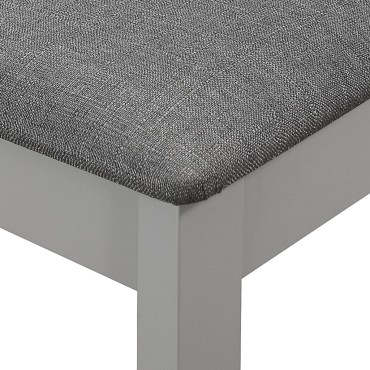 vidaXL Σετ Τραπεζαρίας 3 τεμ. Γκρι από MDF (80-120)x80x74cm