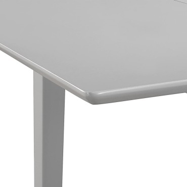 vidaXL Σετ Τραπεζαρίας 3 τεμ. Γκρι από MDF (80-120)x80x74cm