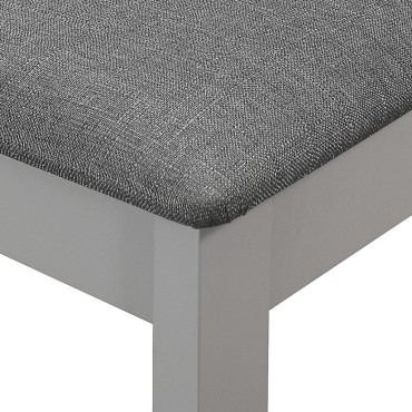 vidaXL Σετ Τραπεζαρίας 5 τεμ. Γκρι από MDF (80-120)x80x74cm