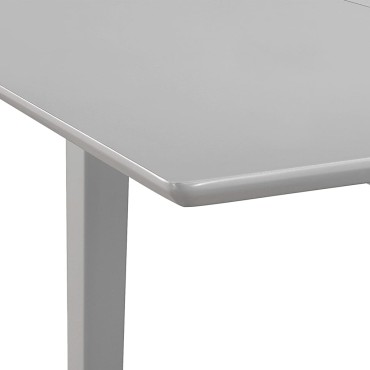 vidaXL Σετ Τραπεζαρίας 5 τεμ. Γκρι από MDF (80-120)x80x74cm