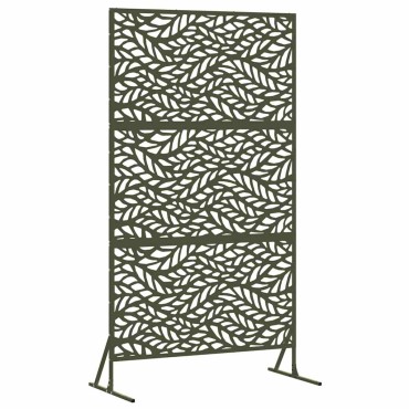 vidaXL Οθόνη Ιδιωτικότητας 100x50x180cm Ατσάλι Λαδί