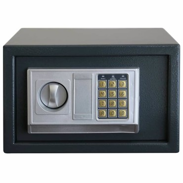 vidaXL Ψηφιακό Ασφαλές Σκούρο γκρι 31 x 20 x 20 εκ. Ατσάλι