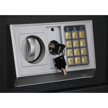 vidaXL Ψηφιακό Ασφαλές Σκούρο γκρι 31 x 20 x 20 εκ. Ατσάλι