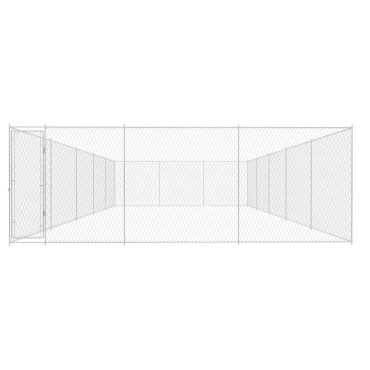 vidaXL Κλουβί Σκύλου Εξωτερικού Χώρου 950x570x185 εκ. Γαλβαν. Ατσάλι