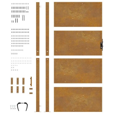 vidaXL Πόρτα Κήπου 100x175 εκ. από Ατσάλι Corten