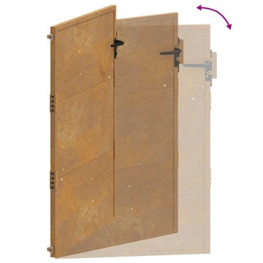 vidaXL Πόρτα Κήπου 100x175 εκ. από Ατσάλι Corten