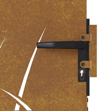 vidaXL Πόρτα Κήπου με Σχέδιο Χόρτου από Ατσάλι Corten 100 x 175 εκ.