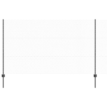 vidaXL Εξαγωνική Φράχτη με Στύλο 100x1,4 μ PVC-Επικαλυμμένο Ατσάλι
