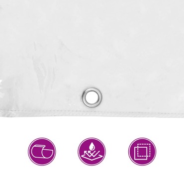 vidaXL Σαφής μουσαμάς με οπές 5x10 m PVC