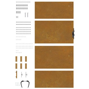 vidaXL Πόρτα Κήπου 85x200 εκ. από Ατσάλι Corten