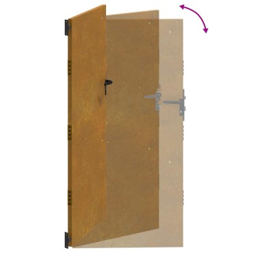 vidaXL Πόρτα Κήπου 85x200 εκ. από Ατσάλι Corten