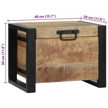 vidaXL Αποθηκευτικές Κάσες Καφέ 40x30x30cm Μασίφ ξύλο μάνγκο
