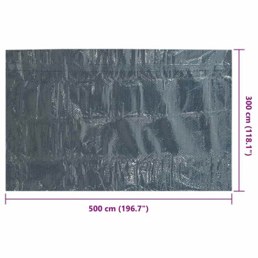 vidaXL Κάλυμμα Πισίνας Ηλιακό Μαύρο/Μπλε 500x300 εκ. από Πολυαιθυλένιο