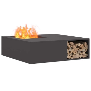 vidaXL Φωτιά Μαύρο 100 x 100 x 30 cm Ατσάλι Σκληρυθέν στον Αέρα