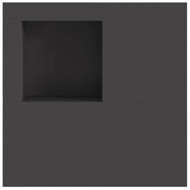 vidaXL Φωτιά Μαύρο 100 x 100 x 30 cm Ατσάλι Σκληρυθέν στον Αέρα