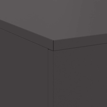 vidaXL Φωτιά Μαύρο 100 x 100 x 30 cm Ατσάλι Σκληρυθέν στον Αέρα