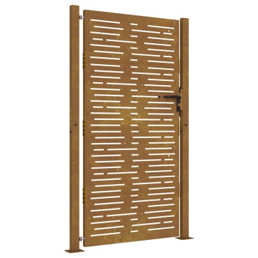 vidaXL Πόρτα Κήπου Τετράγωνη 100 x 175 εκ. από Ατσάλι Corten