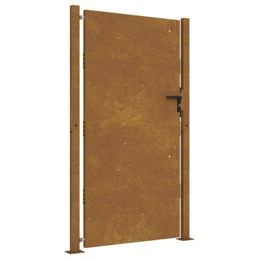 vidaXL Πόρτα Κήπου 100x200 εκ. από Ατσάλι Corten