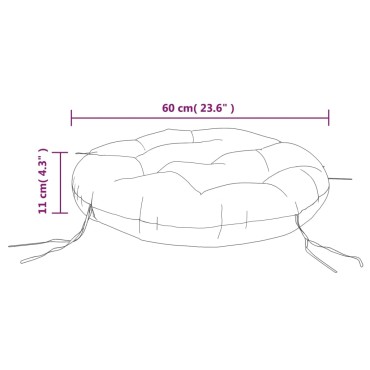 vidaXL Μαξιλάρι Στρογγυλό Σχέδιο με Φύλλα 60x11cm Ύφασμα Oxford